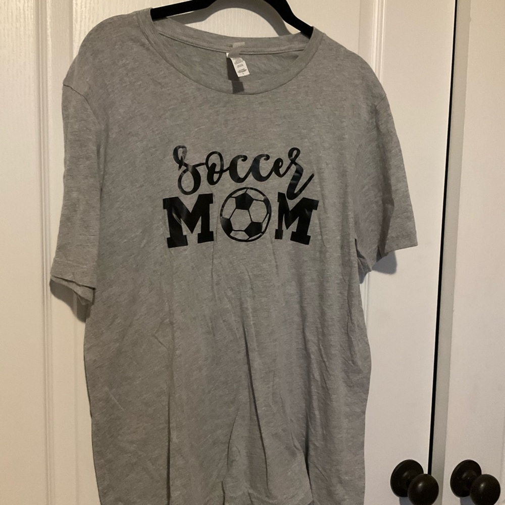 Bella Canvas Gray Soccer Mom Shirt